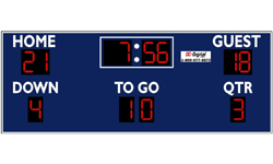 (DC-150-FTBL-16x5) Football-Soccer-Lacrosse LED Wireless Controlled Scoreboard (OUTDOOR)