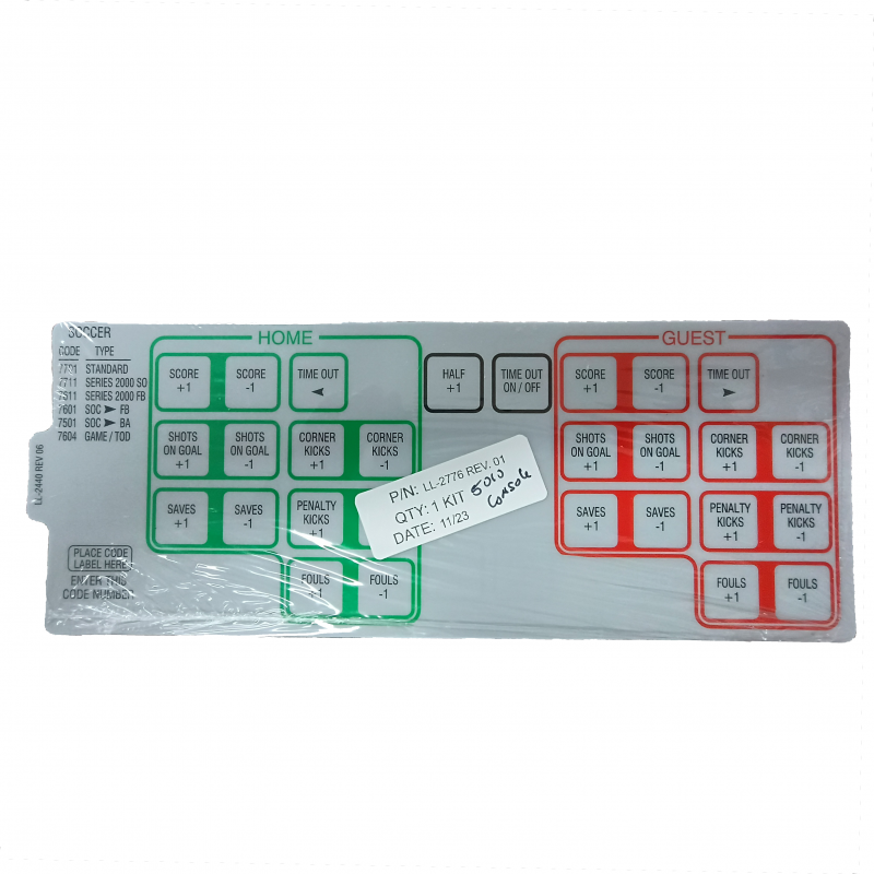 (LL-2776) Daktronics All Sport 5000 Series Console Sport Insert Kit